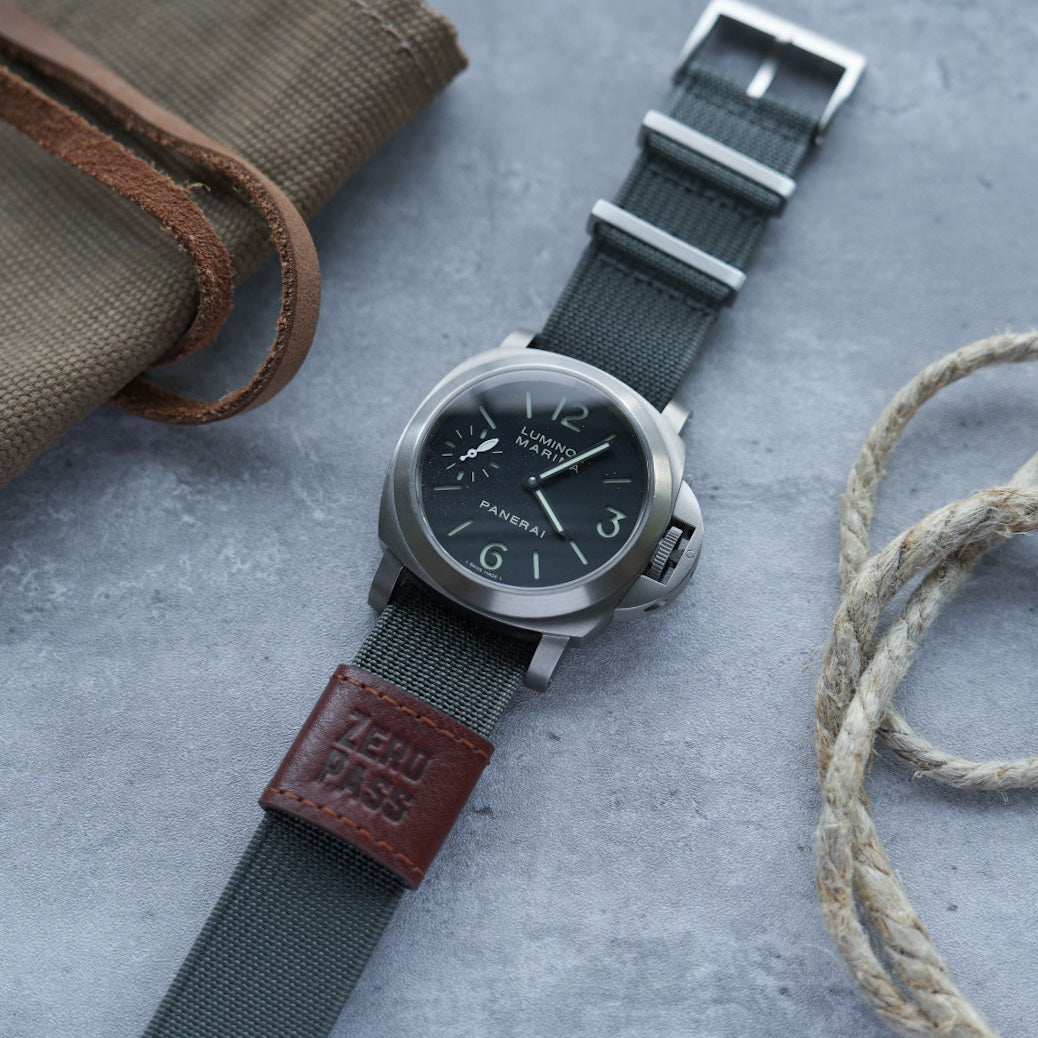 Grey leather 24mm Panerai Ed